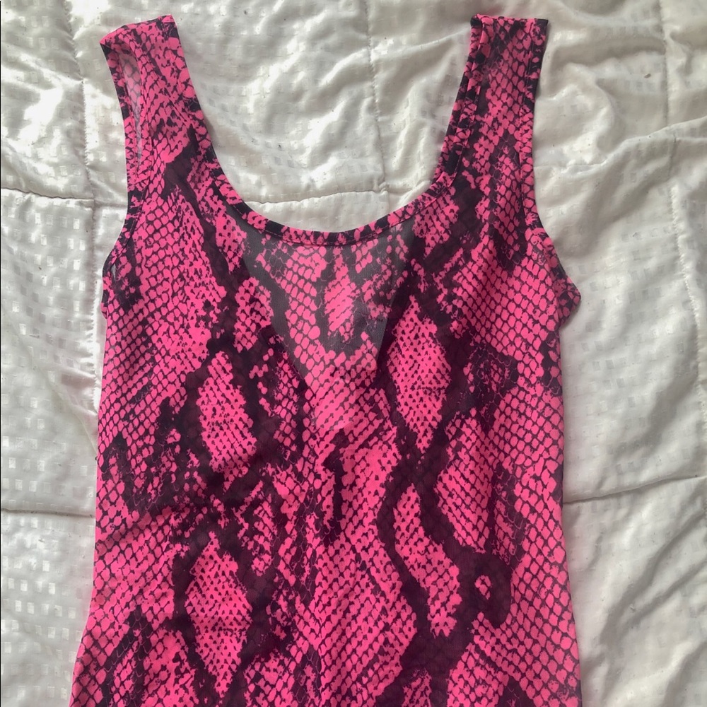 See through snakeskin jumpsuit
